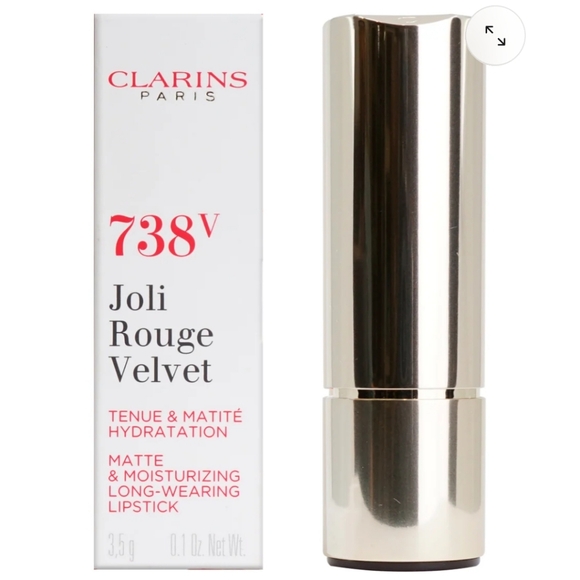 NIB 738V Clarins Joli Rouge Velvet Longwear Matte Lipstick 0.1OZ Royal Plum - Picture 2 of 6